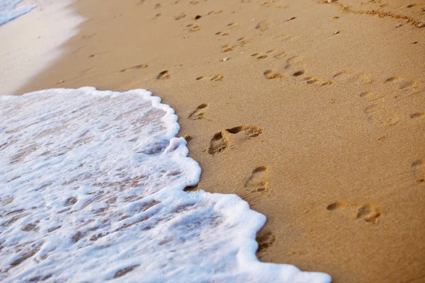 stock image Footsteps on sand