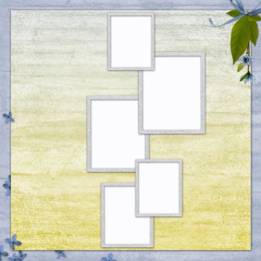 Picture-frames on abstract background clipart