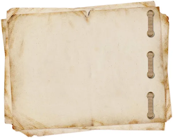 Beyaz arkaplan üzerine eski kağıt — Stok fotoğraf