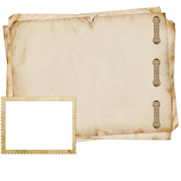Vinobraní papír s rámečkem — Stock fotografie