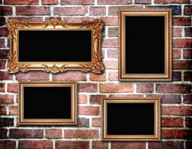 Vintage background with frames clipart