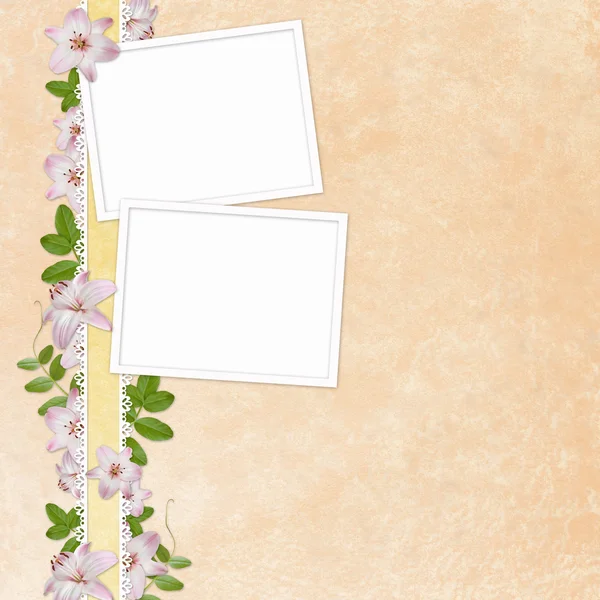Elegant Floral greeting card — Stock Photo, Image