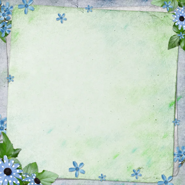 Vintage papír s květinami — Stock fotografie