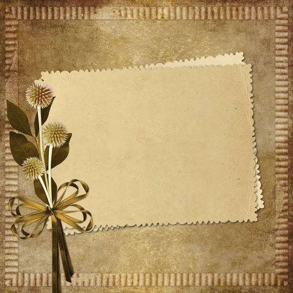 Starý papír na texturovaném pozadí — Stock fotografie
