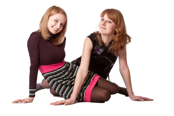Két mosolygó lány — Stock Fotó