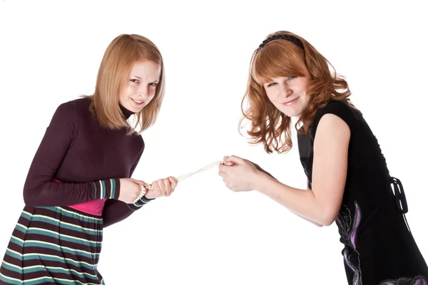 Two smiling girl — Stock Photo, Image
