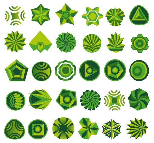 Ensemble de logo vert — Image vectorielle