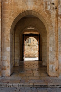 Ancient stone arch in Jerusalem clipart