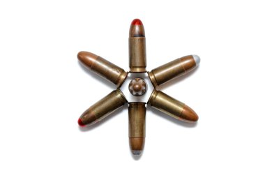 Six-pointed star of 9mm cartridges clipart