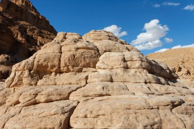 Sandstone mountain in the desert