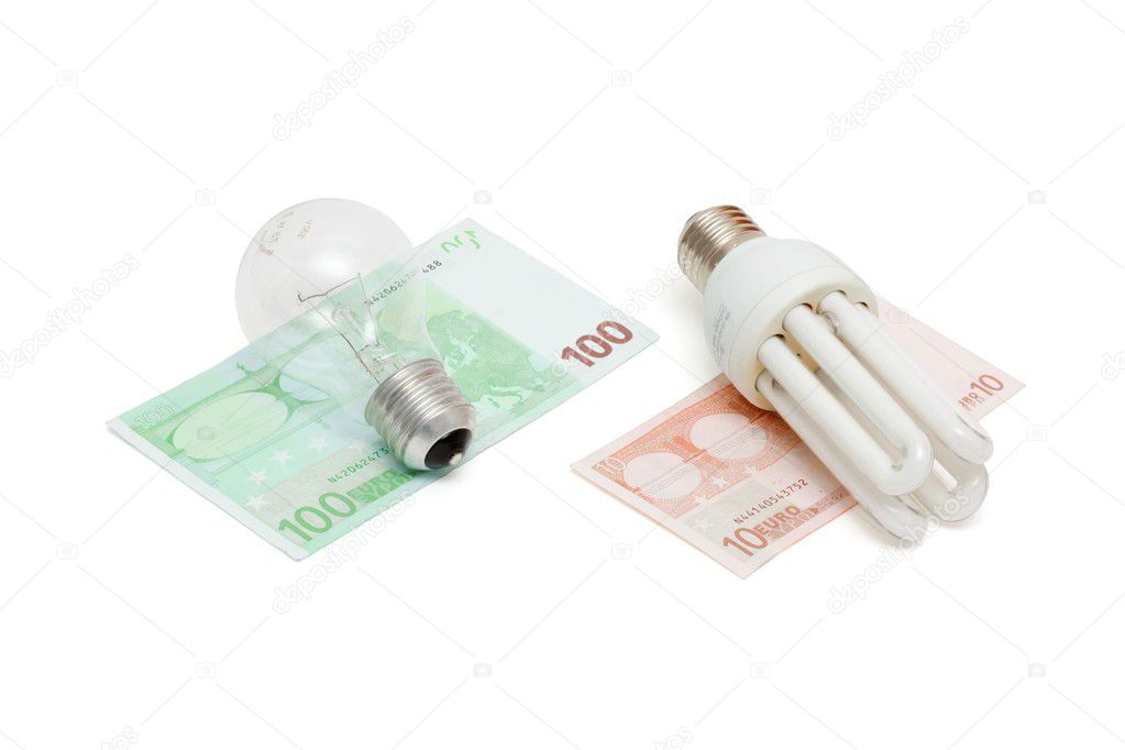 Lamps on euro bills