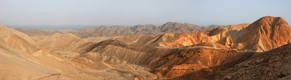 Desert landscape panorama at sunset — Stock Photo, Image