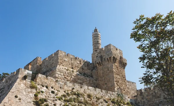 Αρχαία Ακρόπολη και Πύργος του Δαβίδ στην Ιερουσαλήμ — Φωτογραφία Αρχείου
