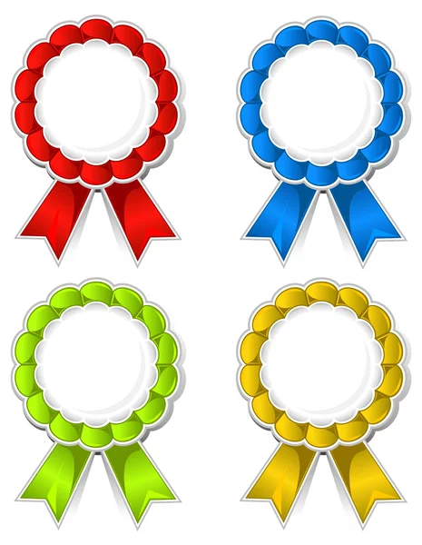 Ribbon medallions — Stock Vector