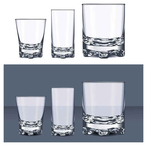 Set of glasses — Stock Vector