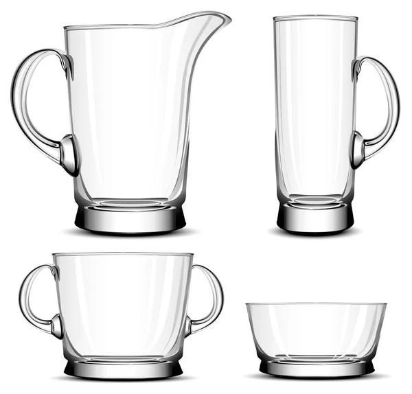 Посуд столовий скляний — стоковий вектор