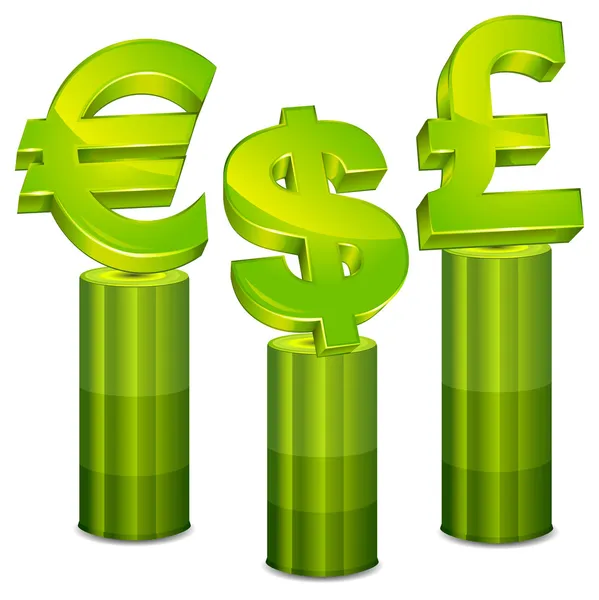 Pedestal de dinero — Vector de stock