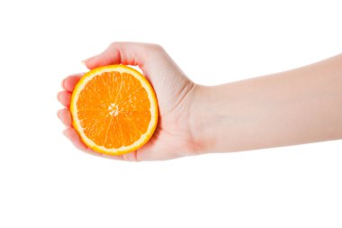 bir yarım portakal sıkma el