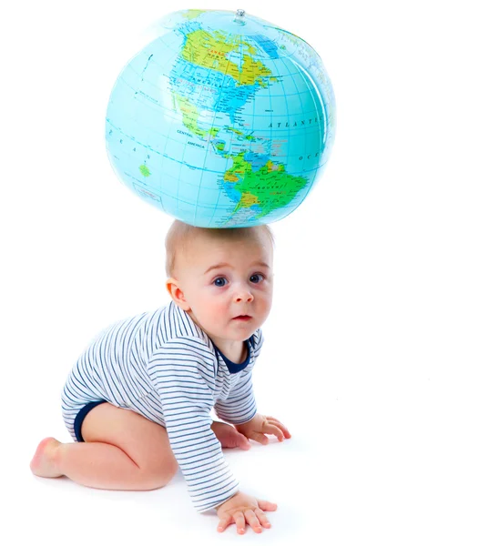 Bebé y globo — Foto de Stock
