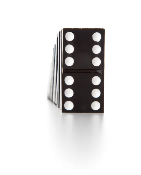A dominó alá tartozó verem떨어지는 도미노의 스택 — Stock Fotó