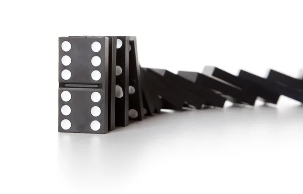 Stapel van Domino's vallen — Stockfoto