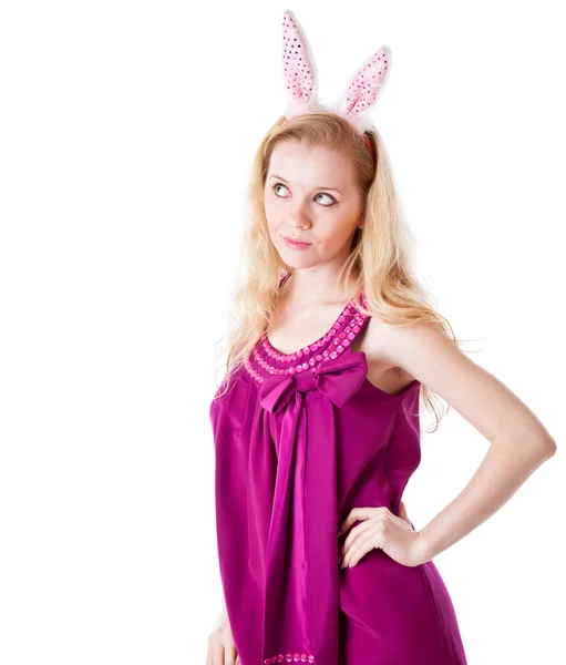 Dziewczyna z uszy królika — Zdjęcie stockowe