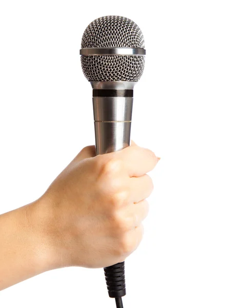 stock image Hand with microphone
