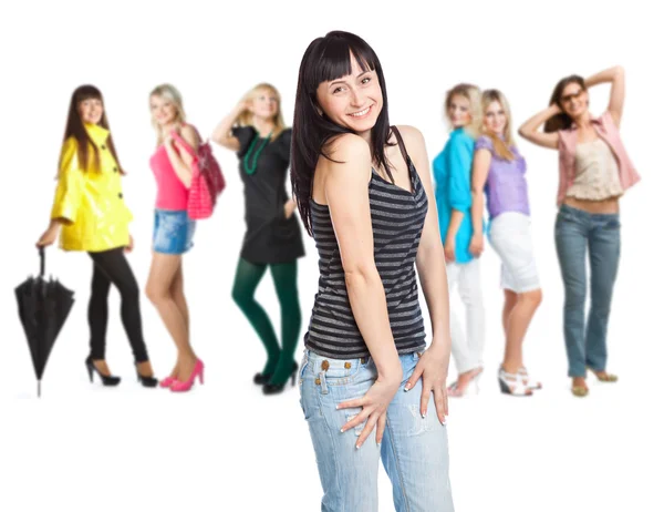 Group of young girls — Stock Photo, Image