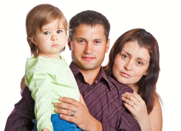 Anne, baba ve küçük kız — Stok fotoğraf