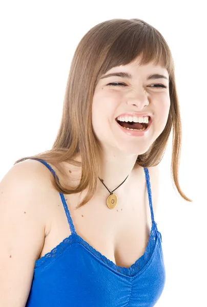 stock image Young girl laughs
