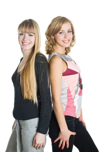 Two blond girlfriends — Stock Photo, Image