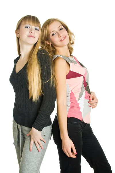 Two blond girlfriends Stock Picture