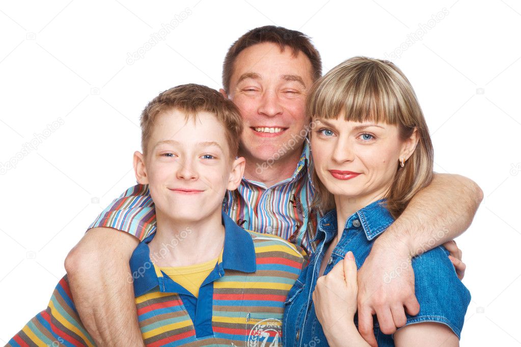 Mother, father and son