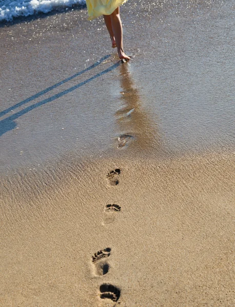 Stopy na pobřeží — Stock fotografie