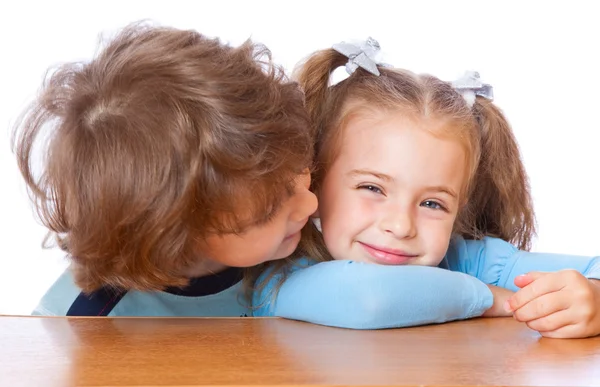 Little boy and girl in love Royalty Free Stock Photos