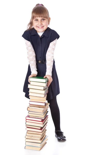 Dziewczyna odrabia lekcje. — Zdjęcie stockowe