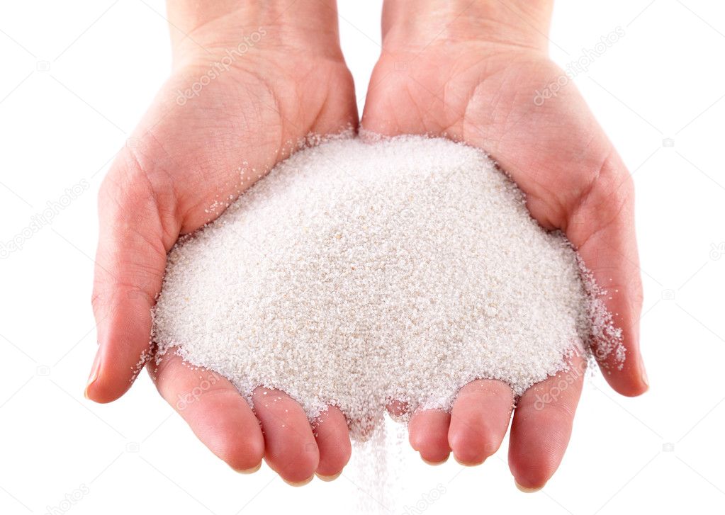 A sand in the hands