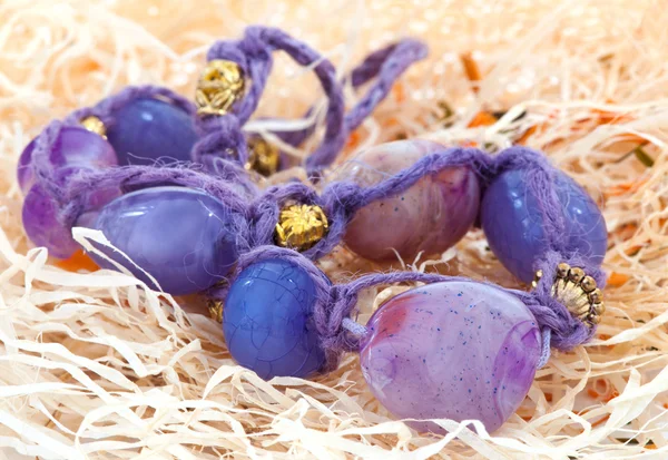 Purple beads. Jewelry — Stock Photo, Image