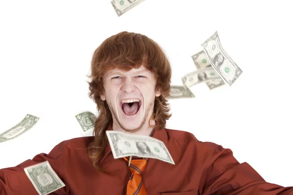 Man throwing money — Stock Photo, Image
