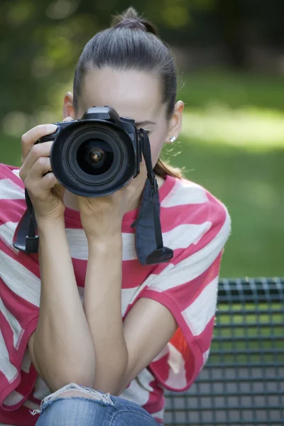Woman Taking Picture — Stock Photo, Image