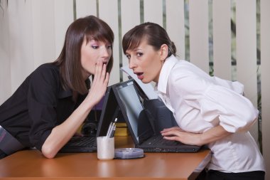 Gossip in office clipart