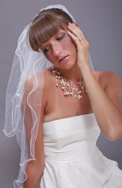Weinende Braut — Stockfoto