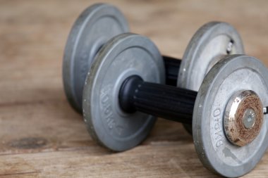 Two dumbbells clipart