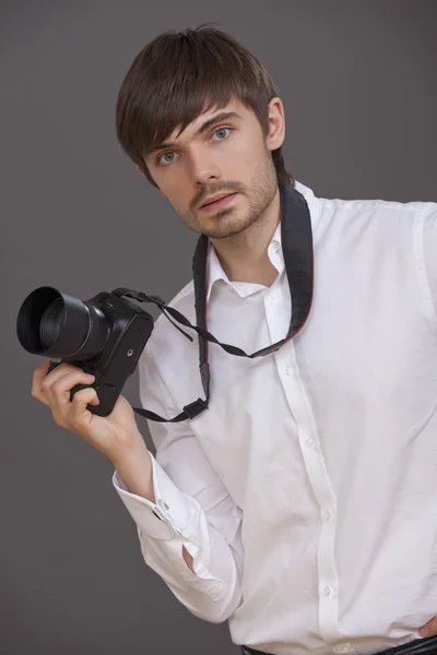 Photographer with camera — Stock Photo, Image