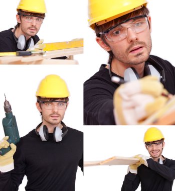 Manual worker collage clipart