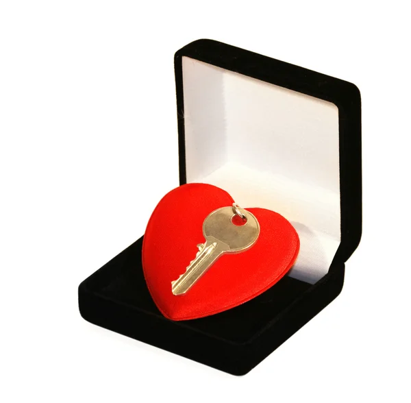 Klíč nad srdce — Stock fotografie