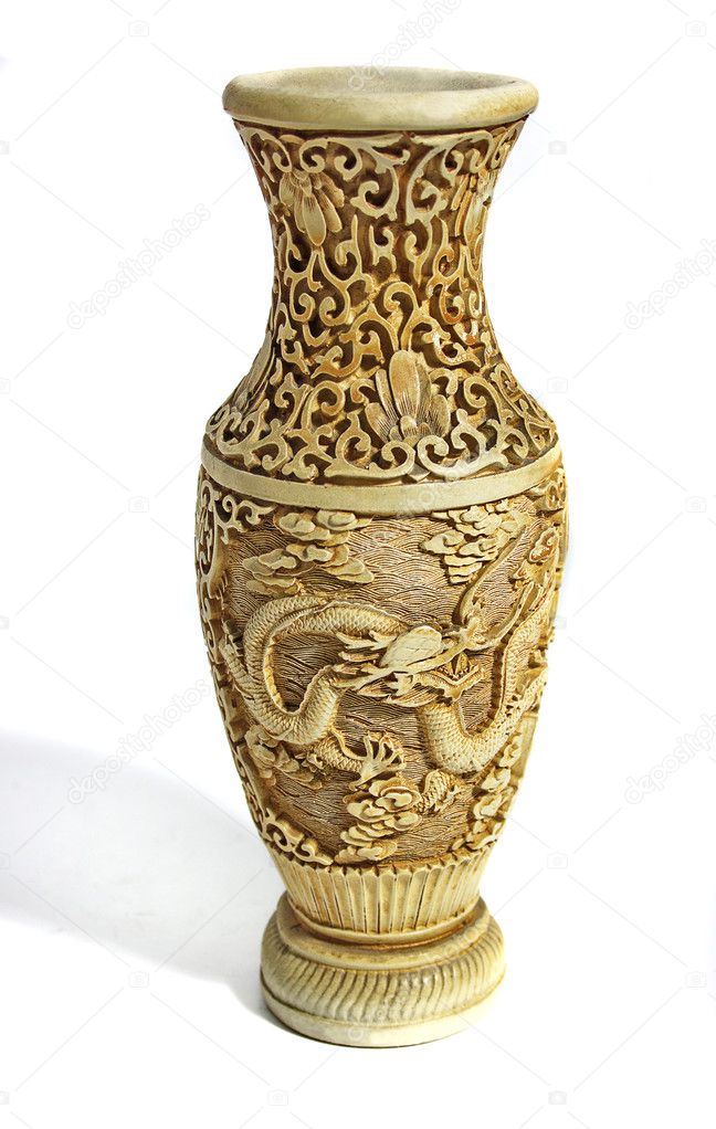 Bone dragon vase