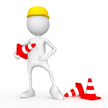 Road worker. clipart