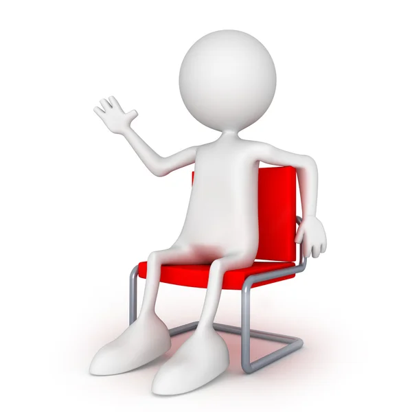 IiO zittend op luie stoel — Stockfoto