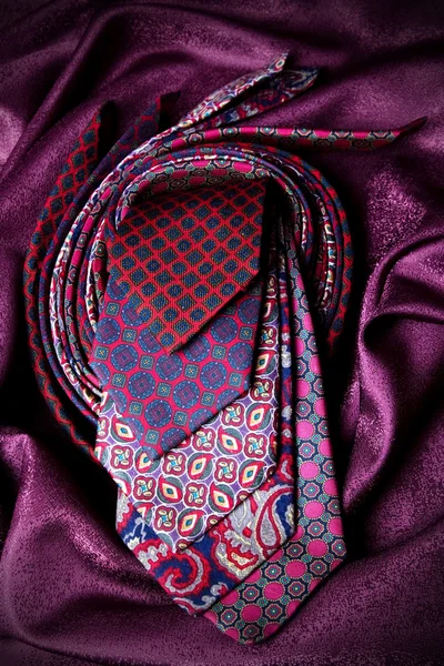 stock image Five different ties made of silk